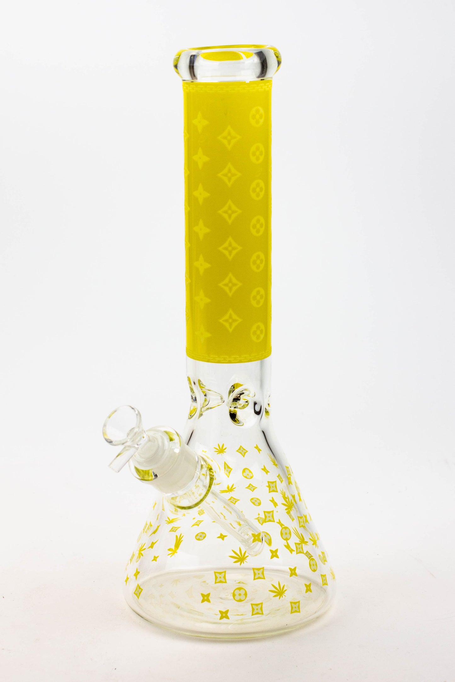 14" Luxury Patten Glow in the dark 7 mm glass bong [A24]_12