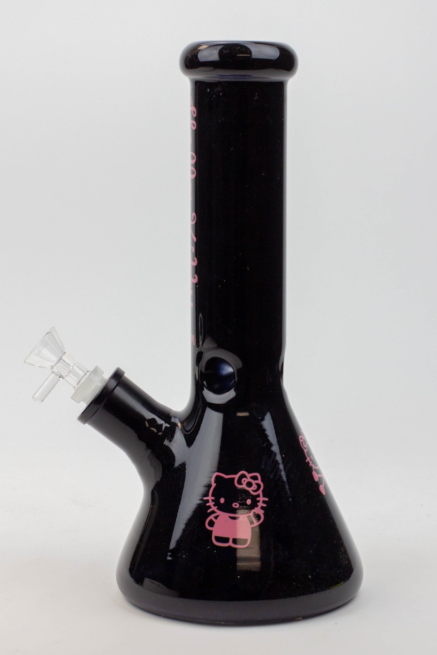 12" Kitty black 7 mm glass beaker bong [CD2001]_2
