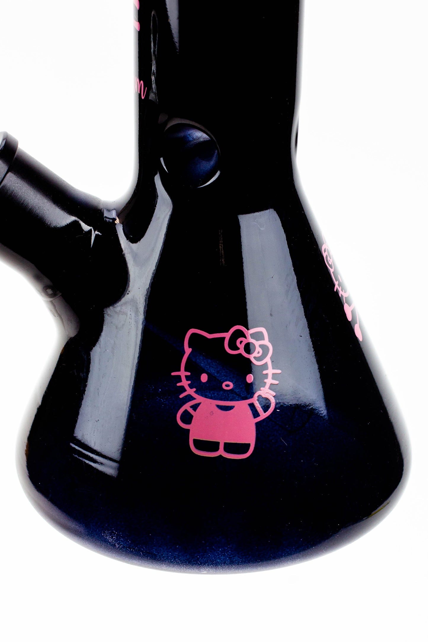 12" Kitty black 7 mm glass beaker bong [CD2001]_1
