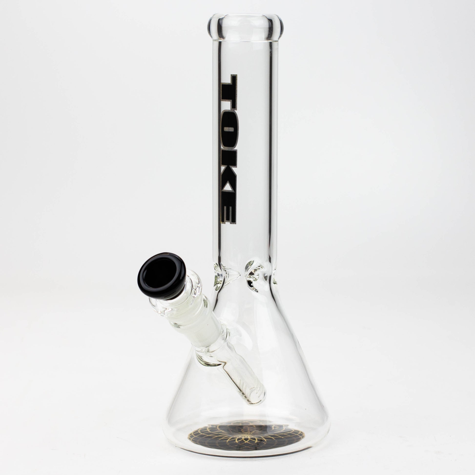 9.5" TOKE beaker glass water bong_9