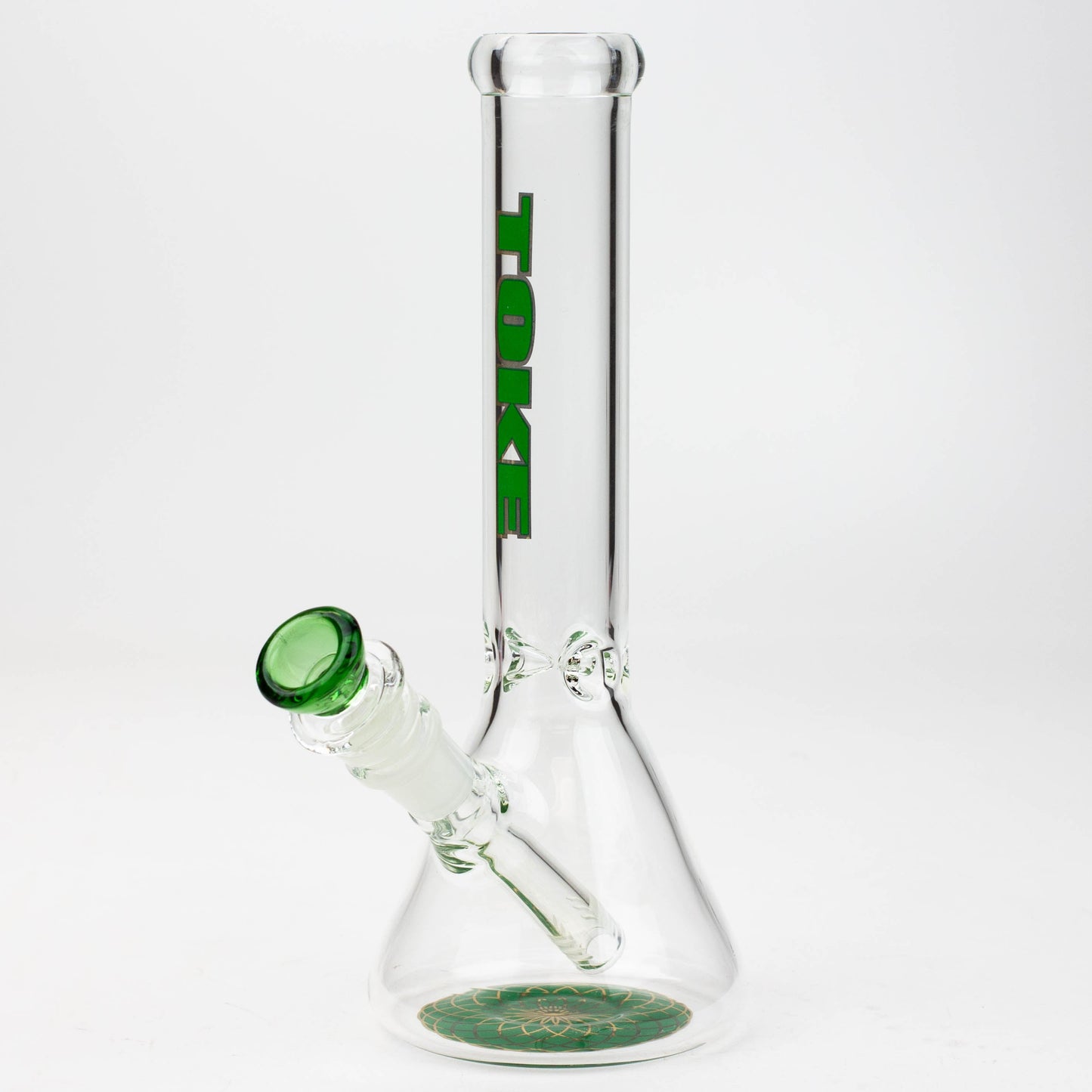 9.5" TOKE beaker glass water bong_1