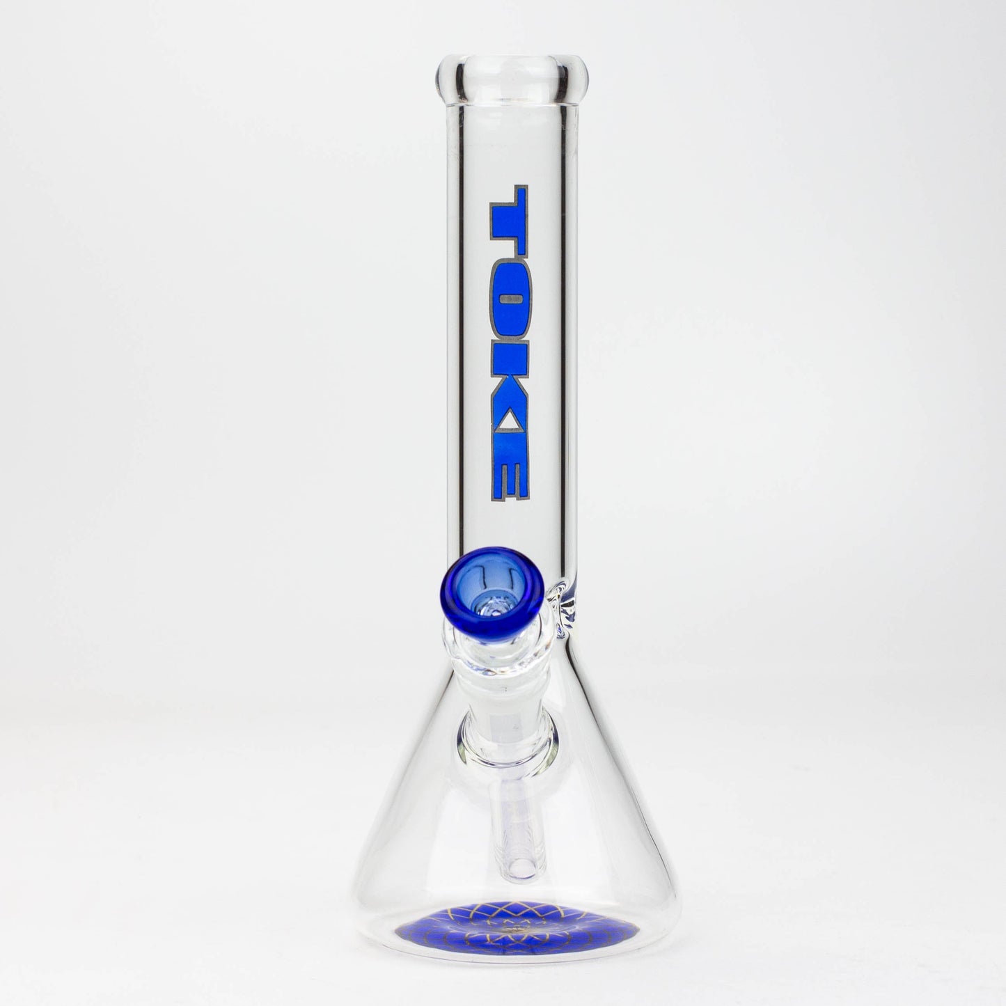 9.5" TOKE beaker glass water bong_4