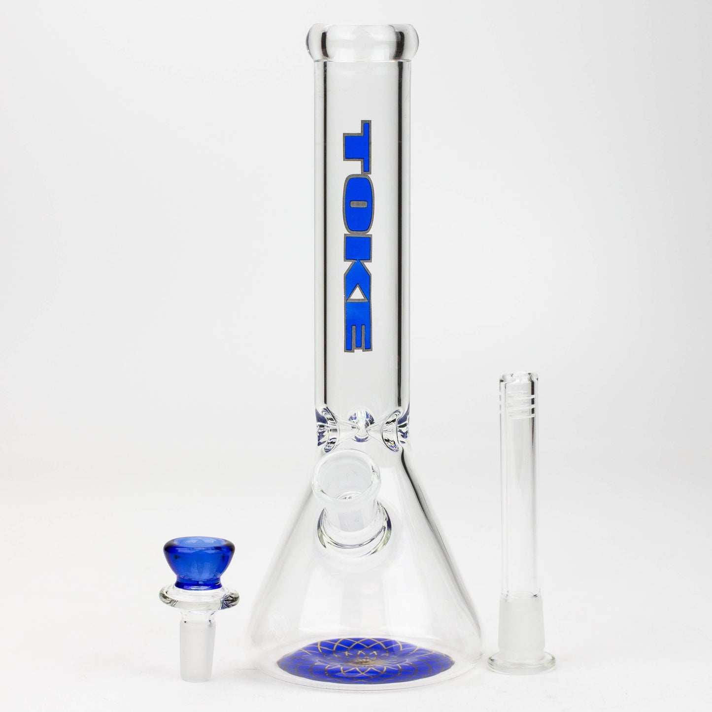 9.5" TOKE beaker glass water bong_8