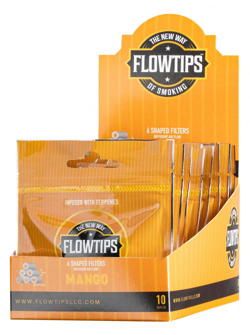 Flowtips Terpene Filter Tips - King Louis - 25 ct. Bag - 10 ct. Display_2