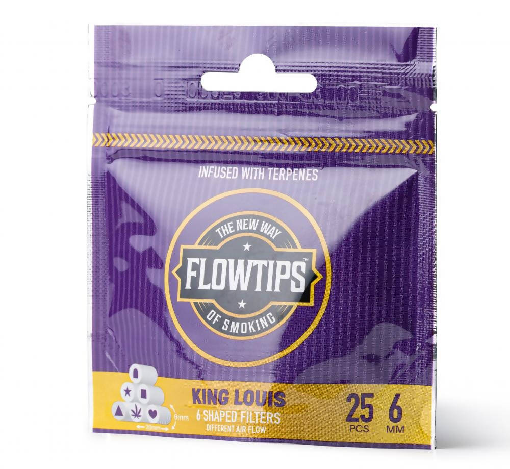 Flowtips Terpene Filter Tips - King Louis - 25 ct. Bag - 10 ct. Display_1