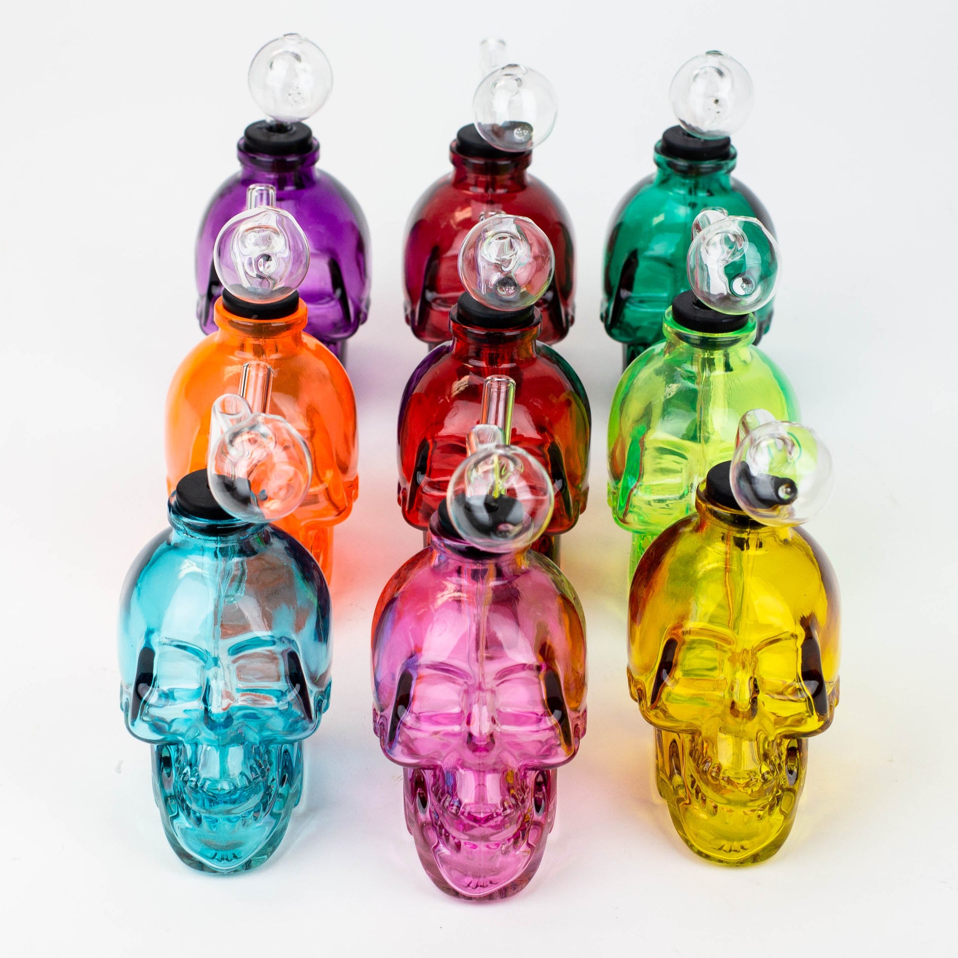 Soft Glass Skull oil bong_0