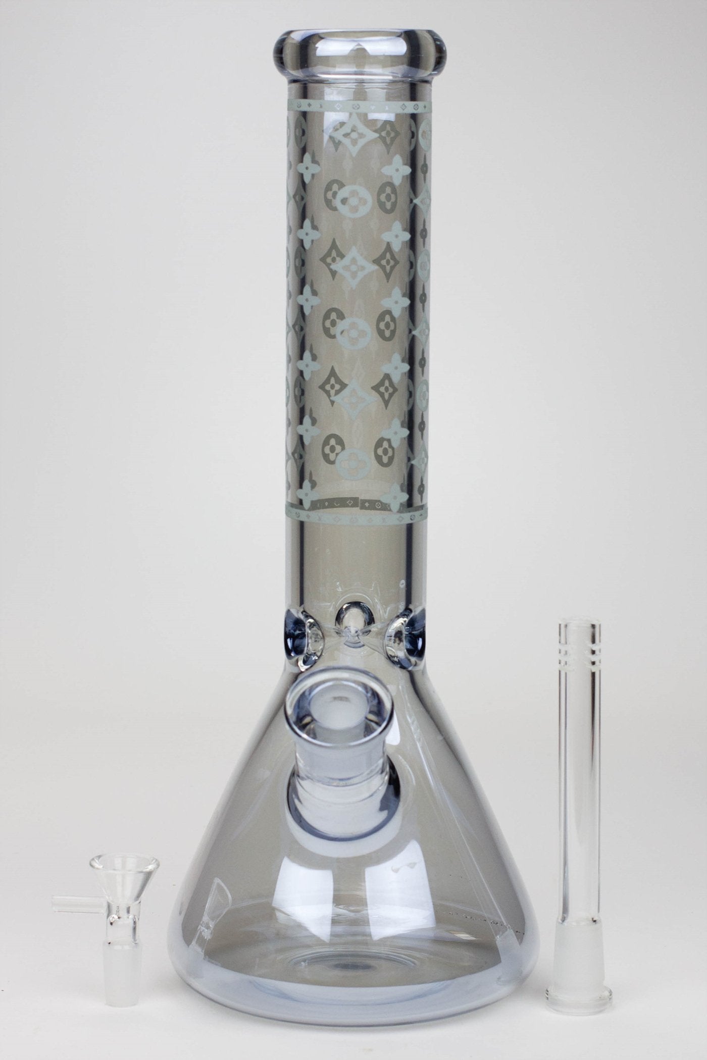 14" Luxury Logo 7 mm classic Electroplated Glass beaker Bong n_3