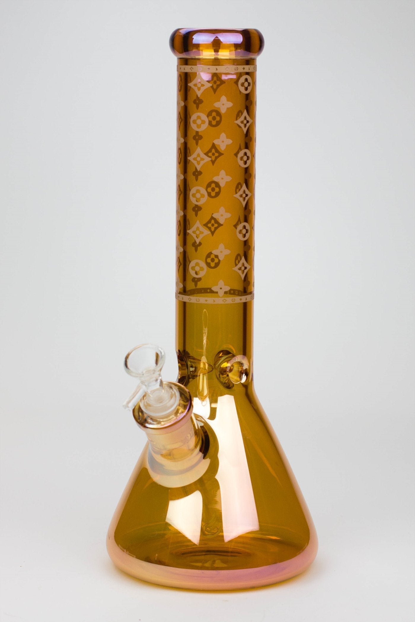 14" Luxury Logo 7 mm classic Electroplated Glass beaker Bong n_9