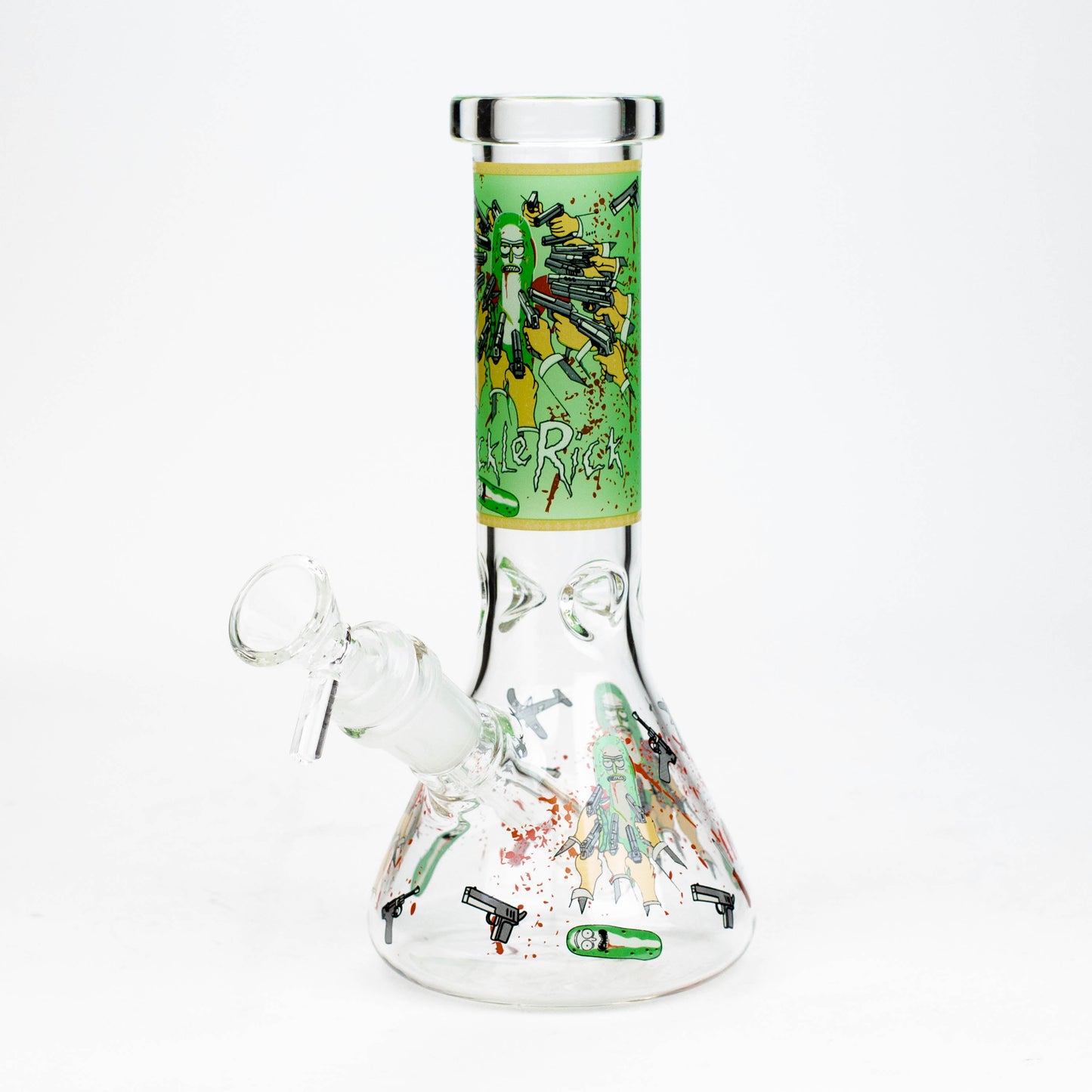 8" NM glass water bong - Glow In the dark_7