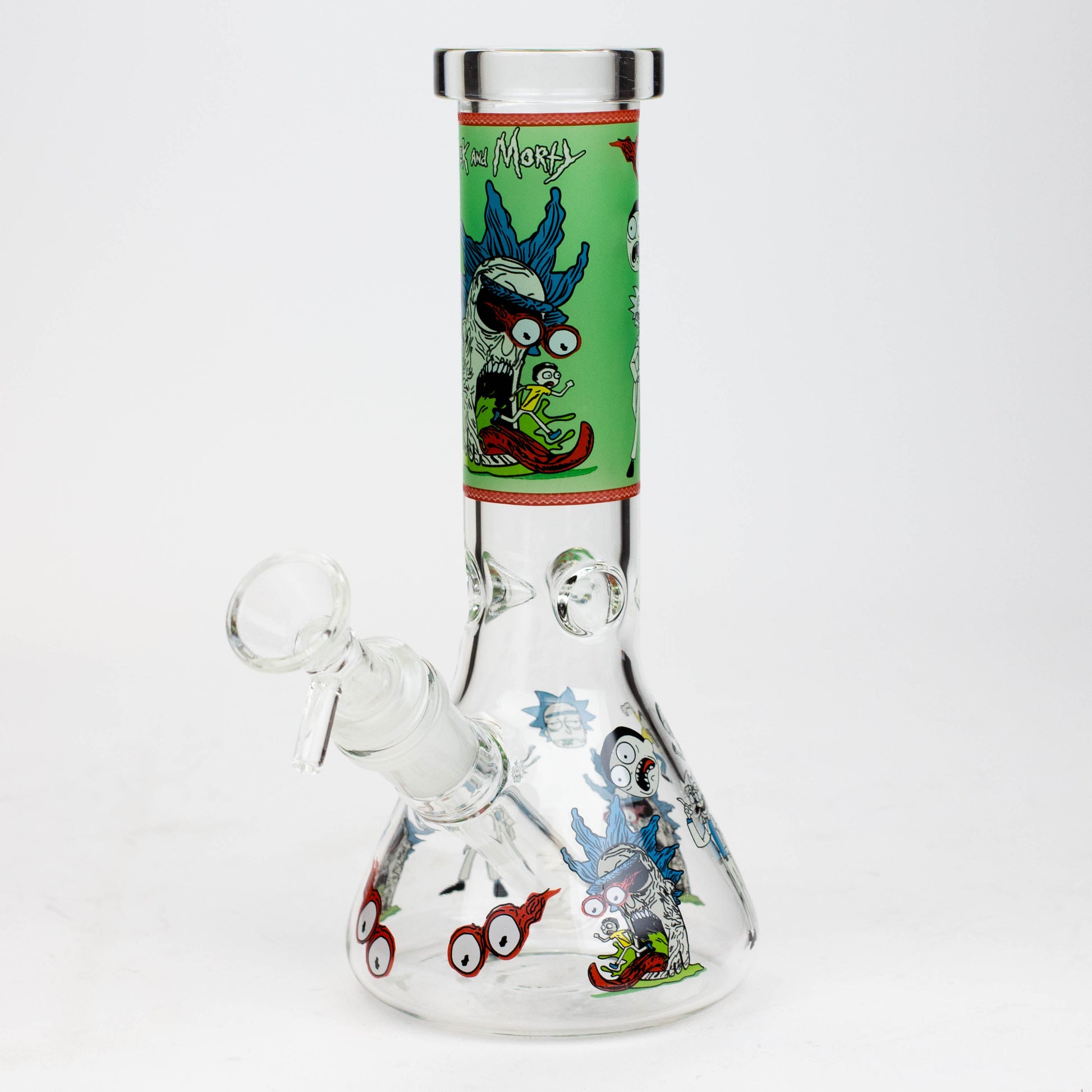 8" NM glass water bong - Glow In the dark_8