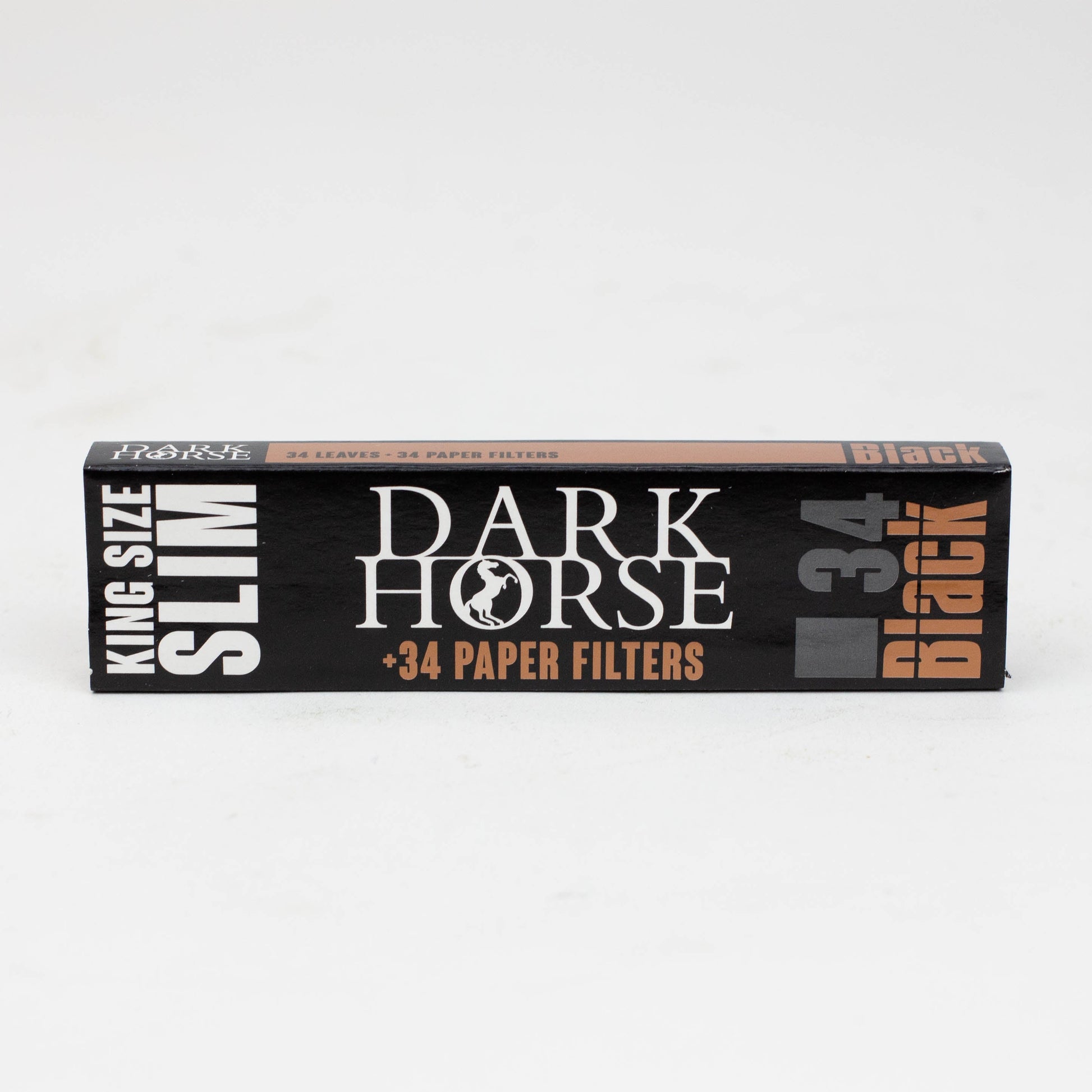 Rolling Paper DARK HORSE king slim Black Paper + Filters with stick_2