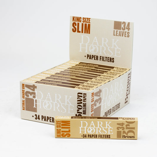 Rolling Paper DARK HORSE king slim BROWN Paper + Filters_0