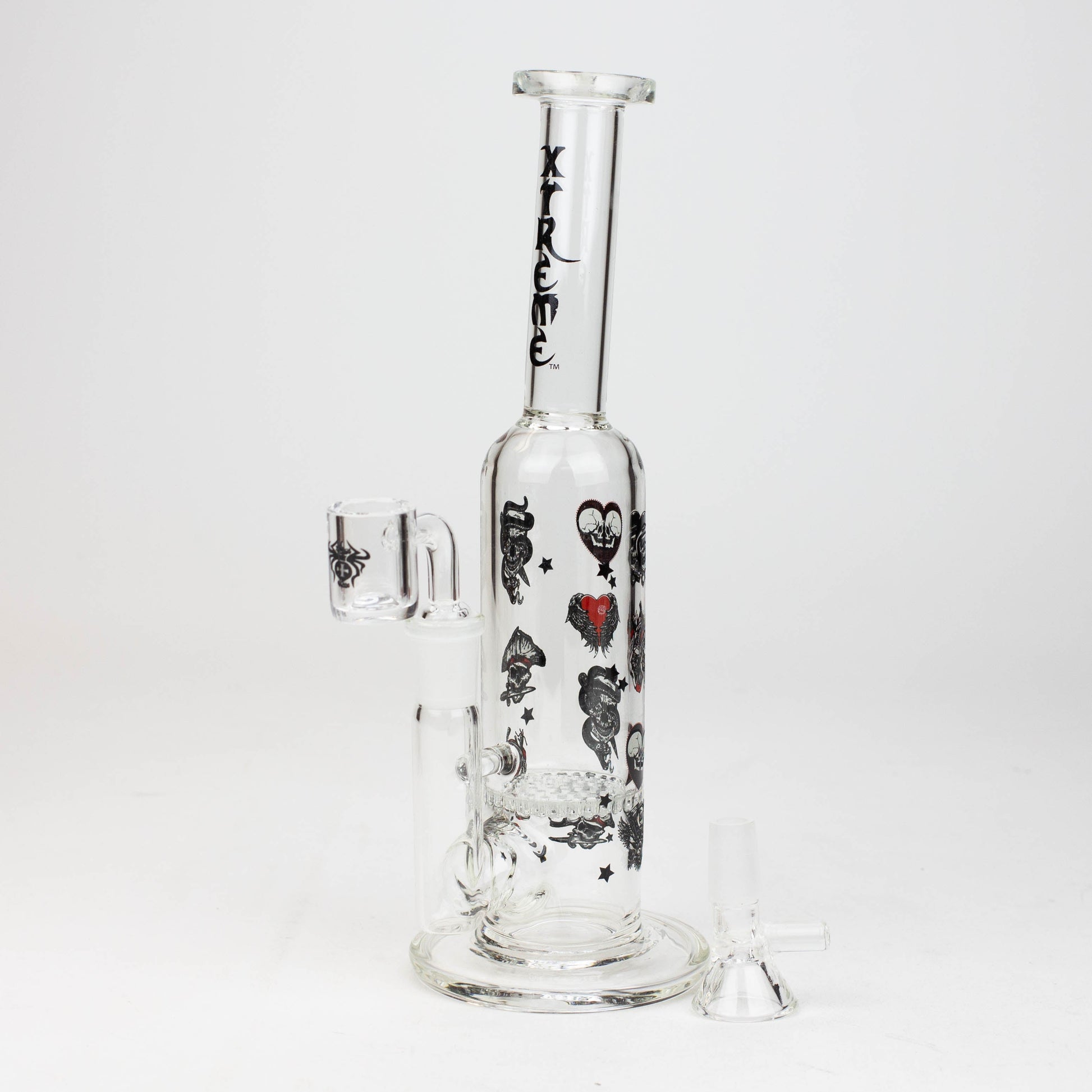 9.5" XTREME 2-in-1 glass Bong with honeycomb diffuser [XTR302]_5