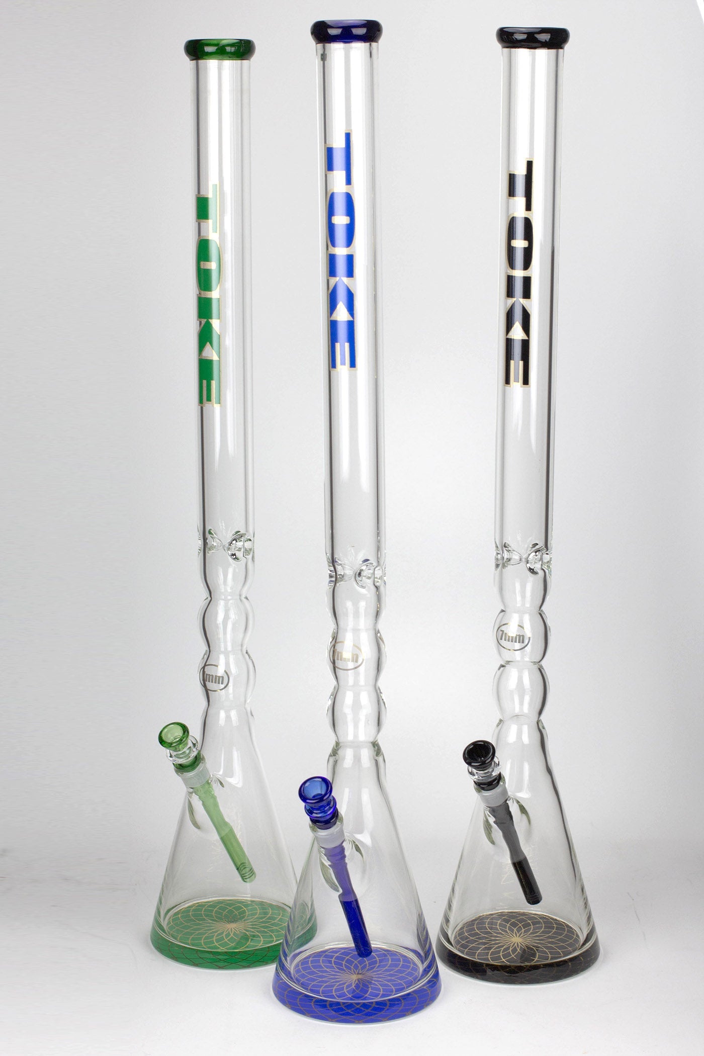 32" DANK 7 mm curved tube beaker water bong_0