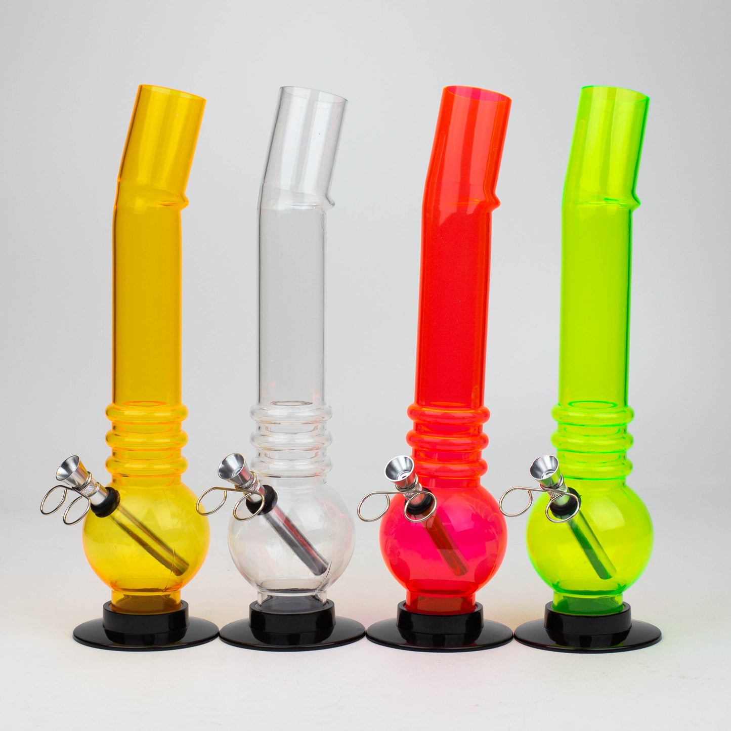 11" bent neck acrylic water pipe assorted [FP series]_1
