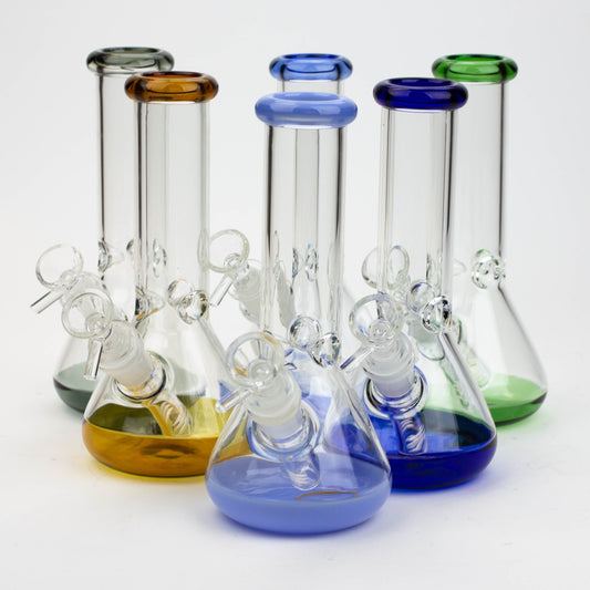 8" Color bottom Glass Bong [C6307]_0