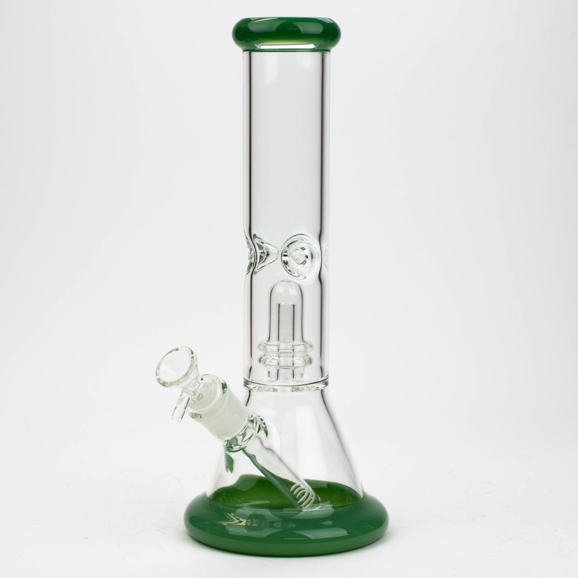 12" Color Bottom Glass Bong with shower head [C1503]_6