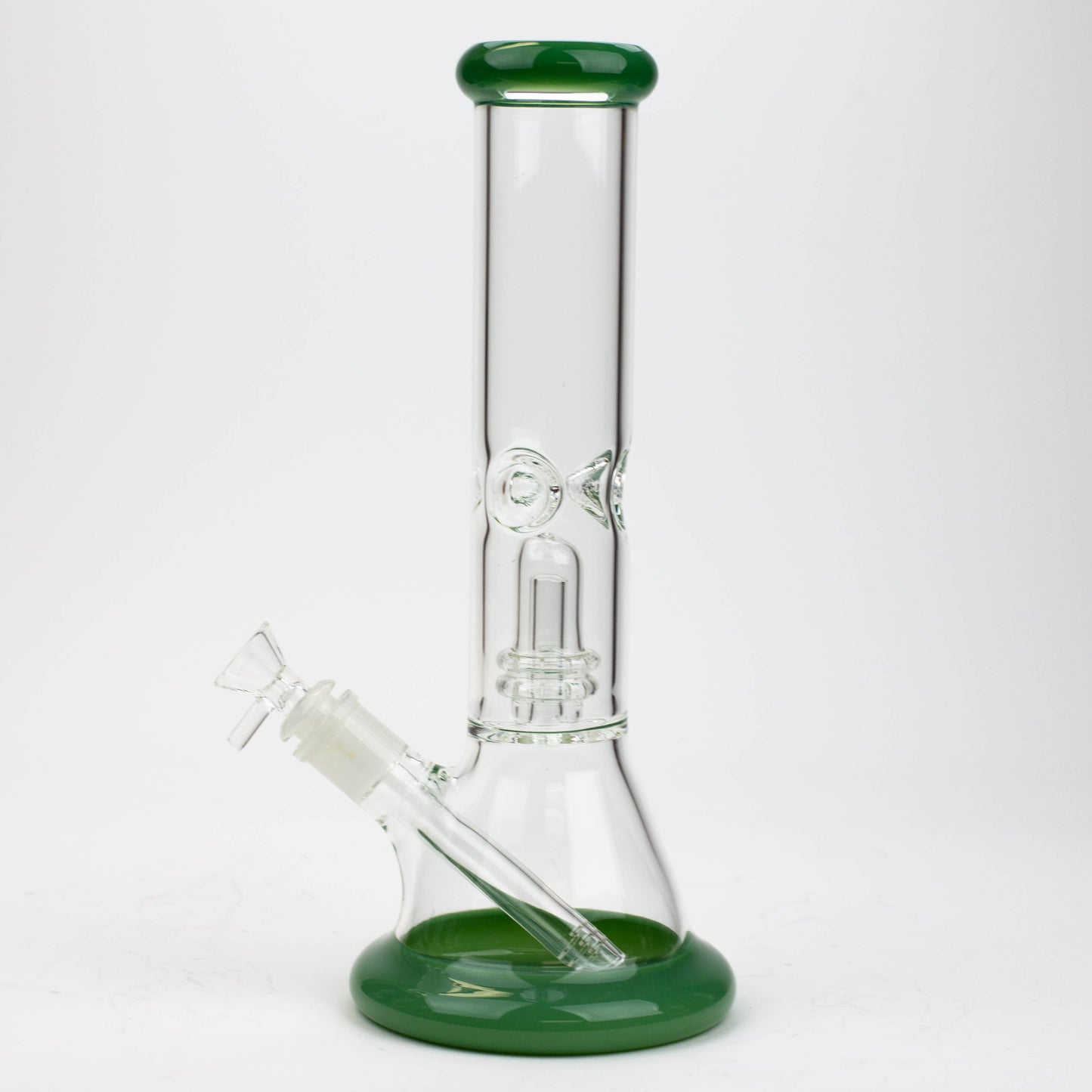 12" Color Bottom Glass Bong with shower head [C1503]_12