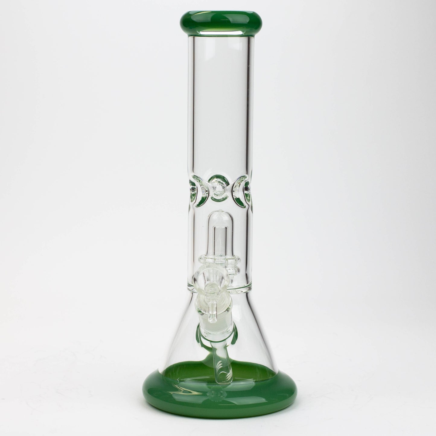 12" Color Bottom Glass Bong with shower head [C1503]_13