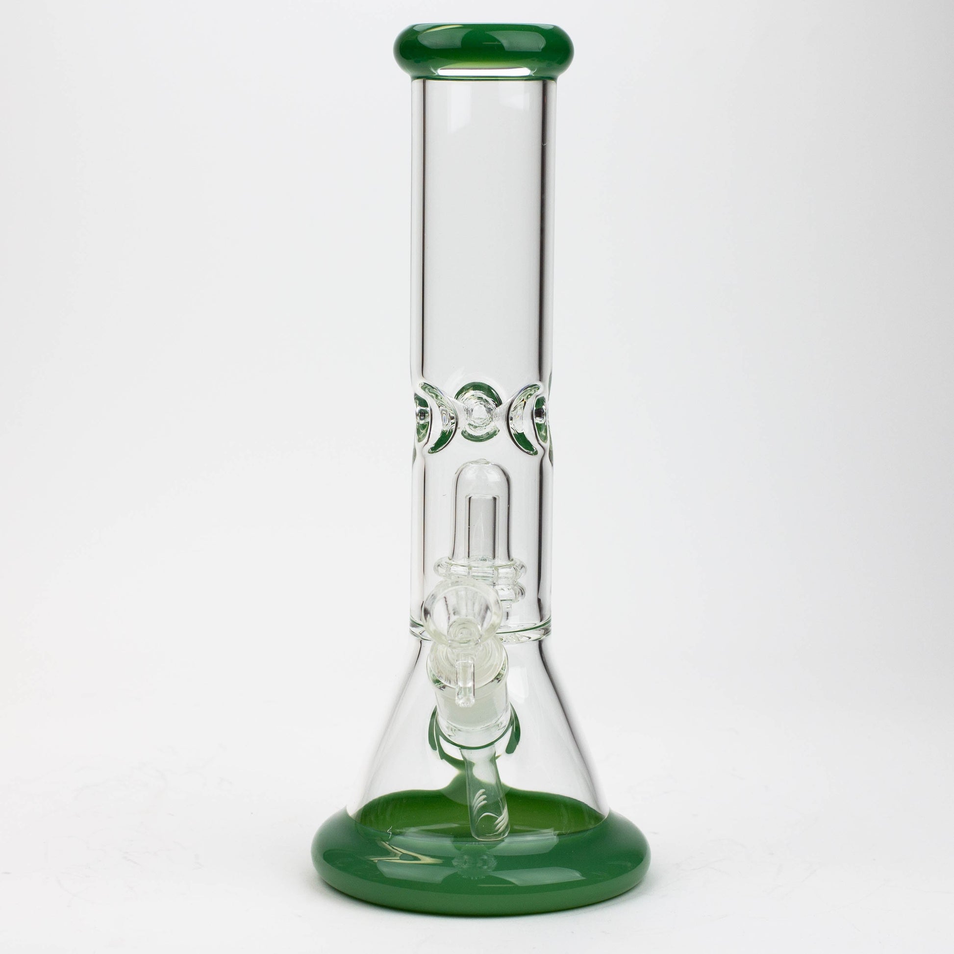 12" Color Bottom Glass Bong with shower head [C1503]_13