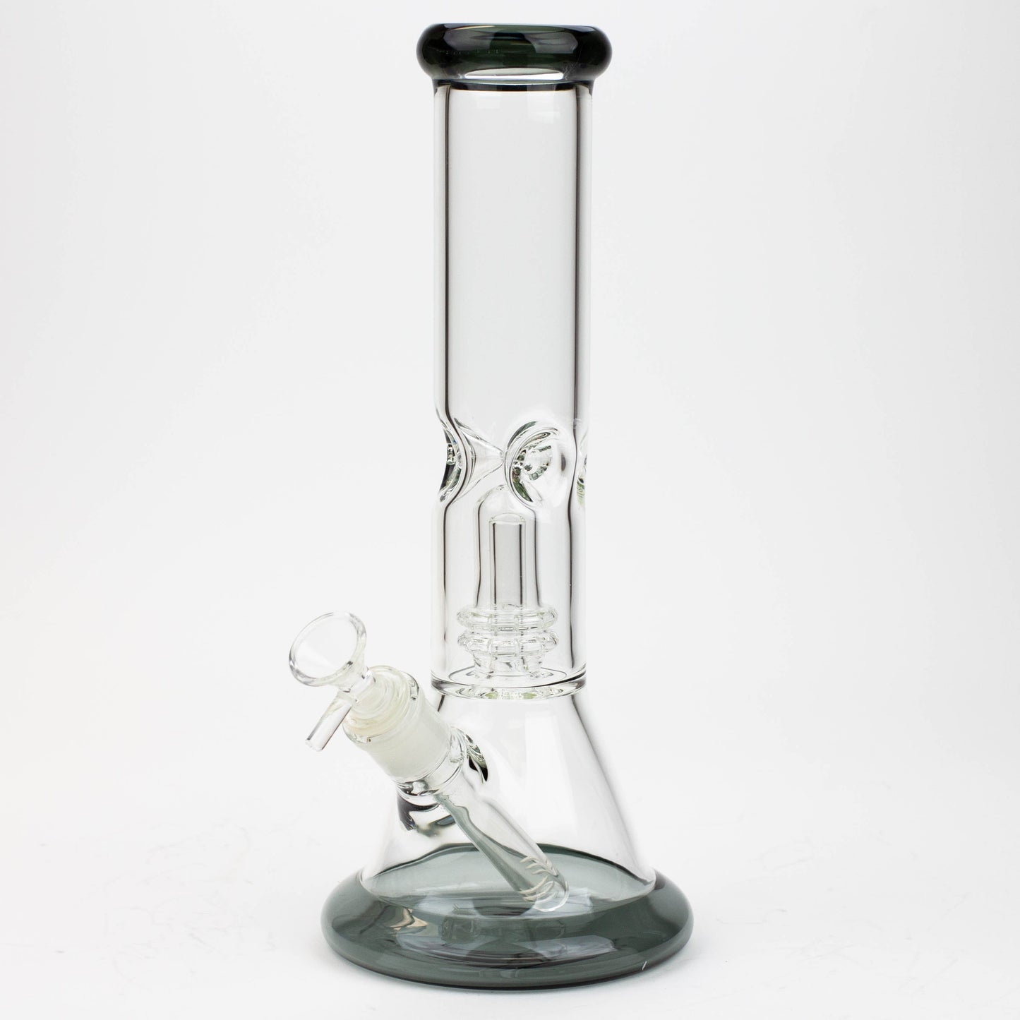 12" Color Bottom Glass Bong with shower head [C1503]_7
