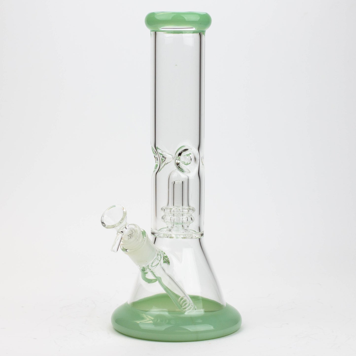 12" Color Bottom Glass Bong with shower head [C1503]_11