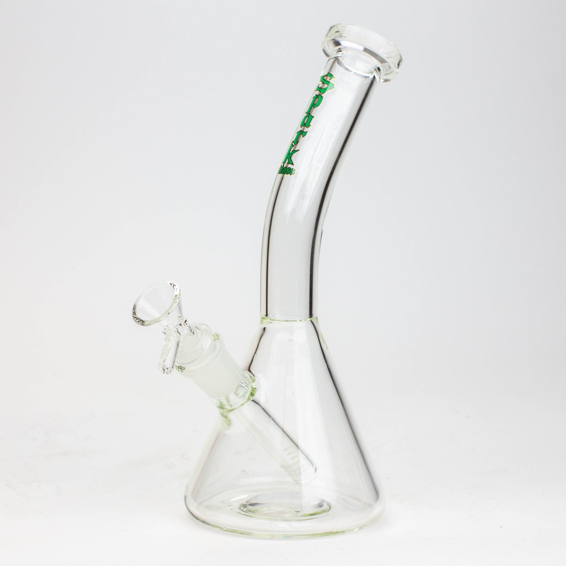 10" SPARK beaker thick glass bent neck water bong_3