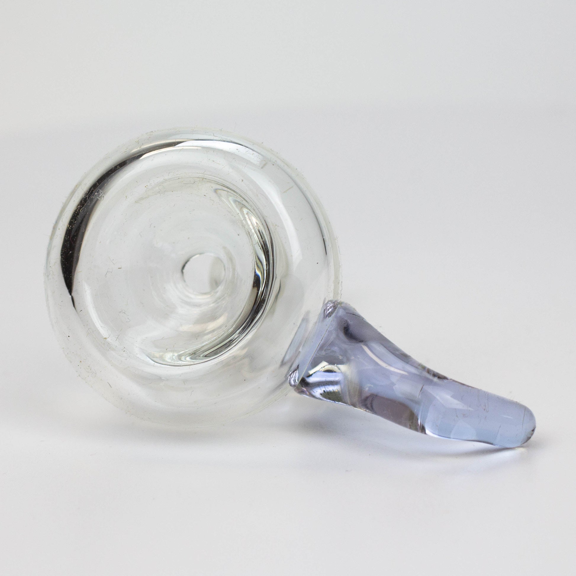 Clear round glass bowl with handle for 14 mm female Joint_1