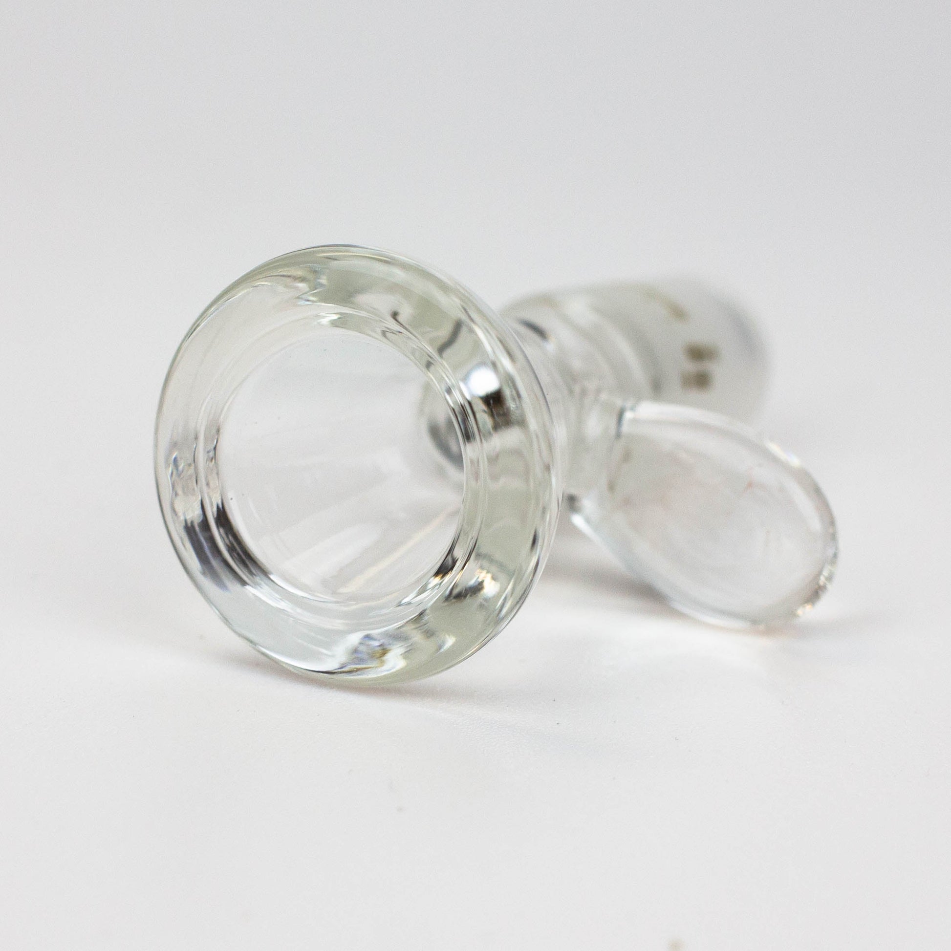 Clear thick glass bowl with handle for 14 mm female Joint_1