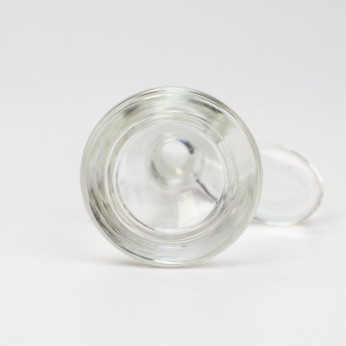 Clear thick glass bowl with handle for 14 mm female Joint_2