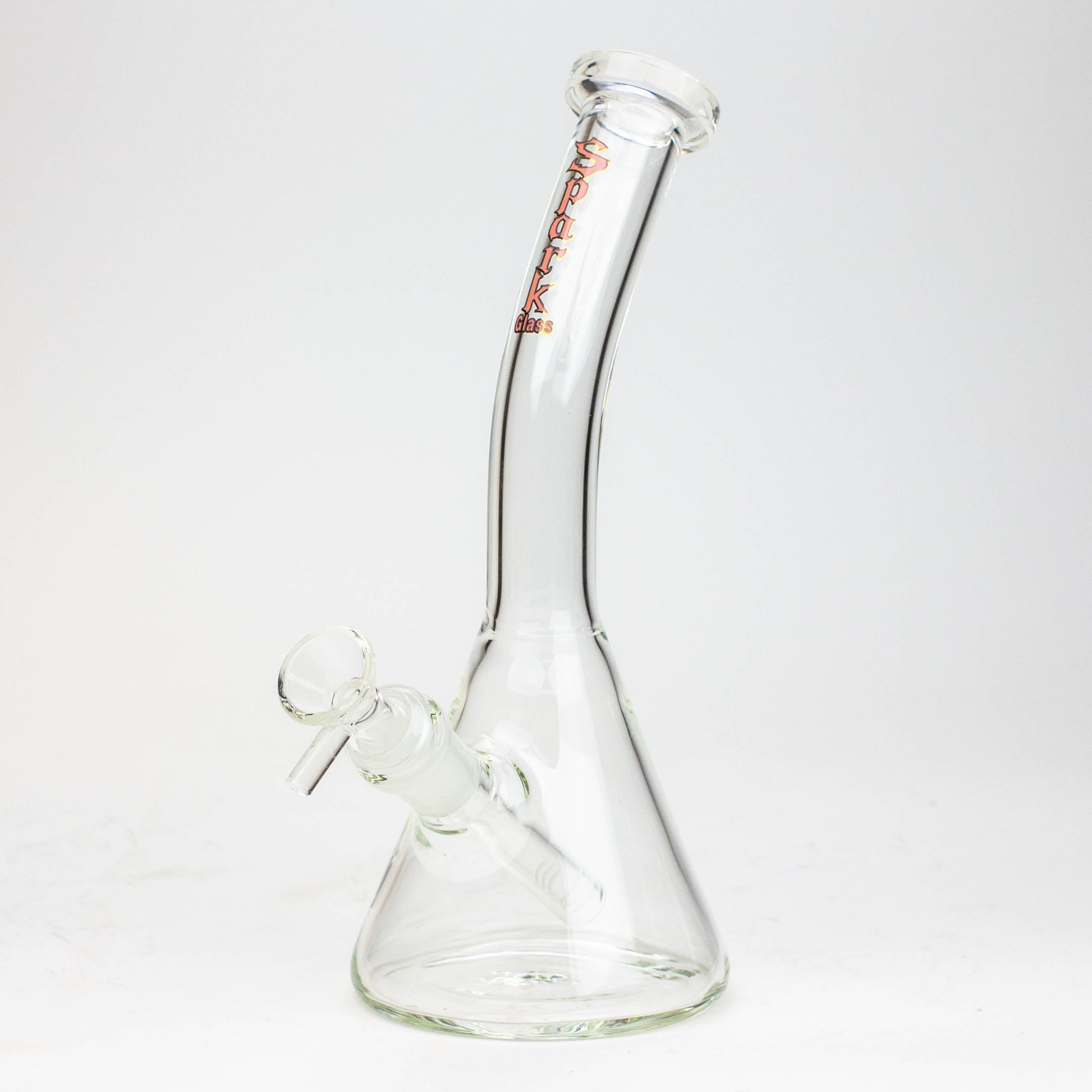 10" SPARK beaker thick glass bent neck water bong_5