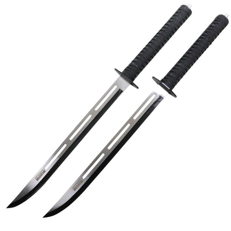 26″ Full Tang Sword Two Tone Blade Two Sword Set [K1020-47]_0