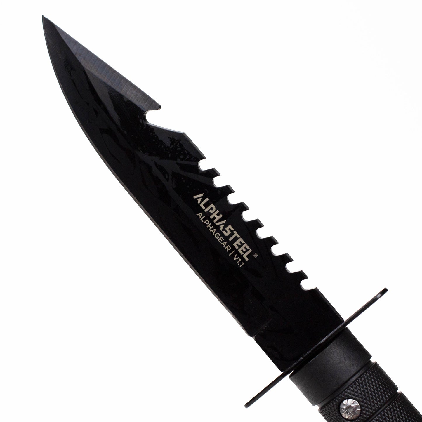 ALPHASTEEL Hunting Knife - Black Survival_3