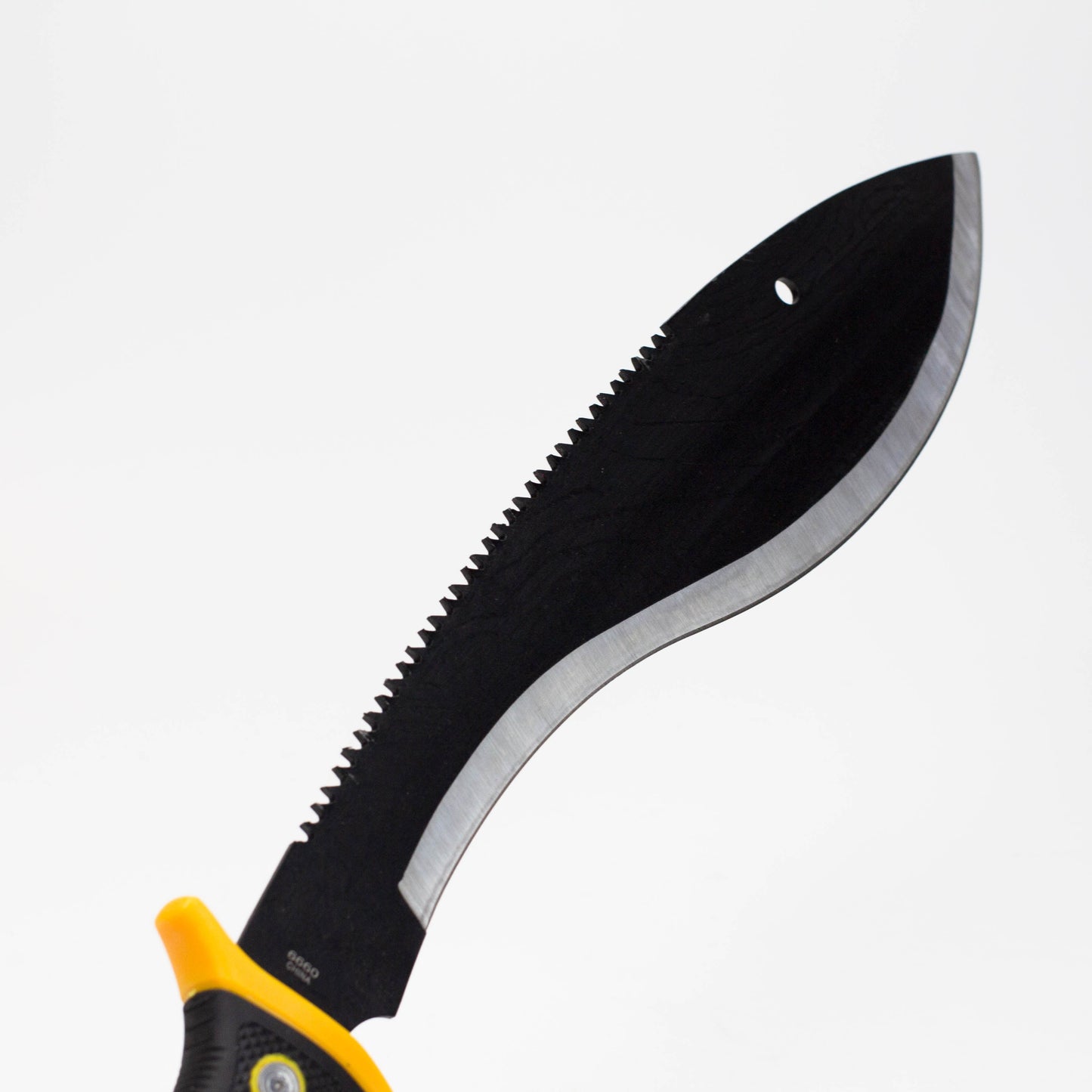 20″ Black & Silver Machete with A Black Yellow Handle & Sheath [HK6660]_2