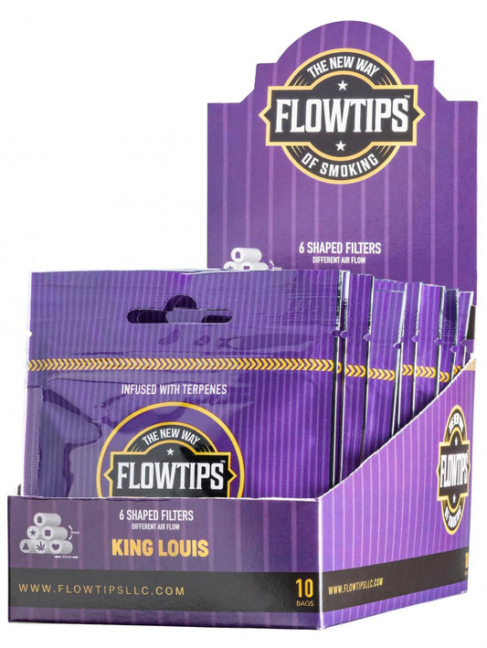 Flowtips Terpene Filter Tips - King Louis - 25 ct. Bag - 10 ct. Display_0