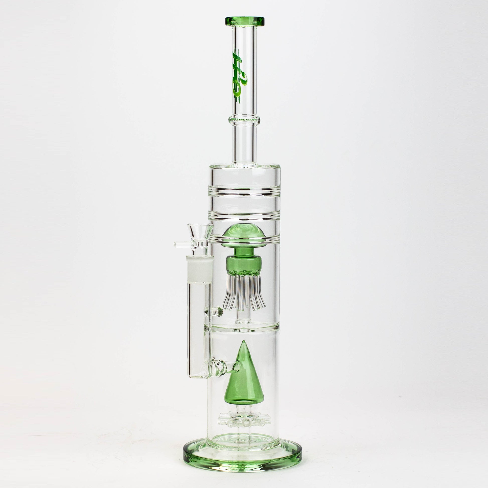 17" H2O dual diffuser glass water bong [H2O-5002]_3