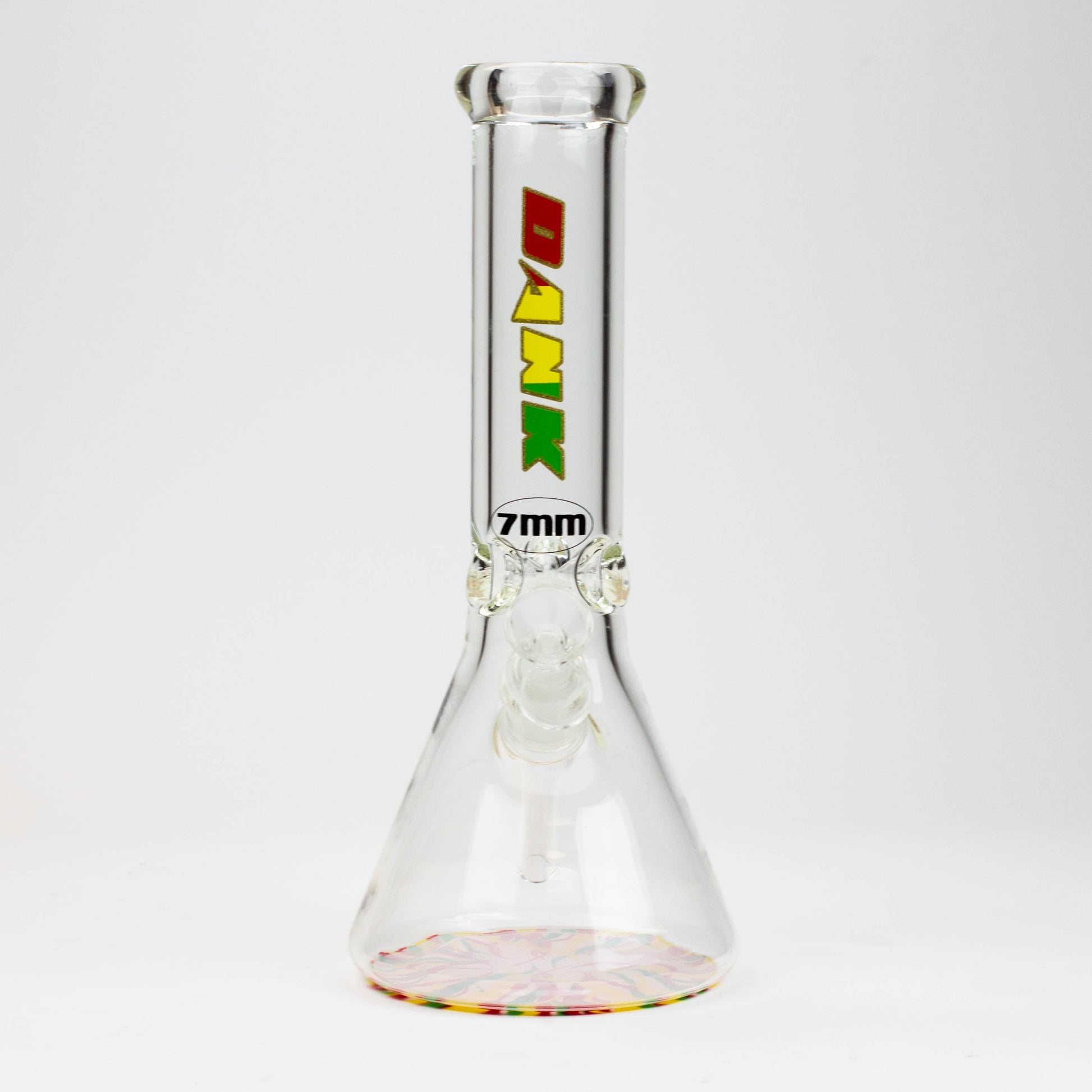 12" DANK beaker 7 mm glass bong with Colour Bottom_2