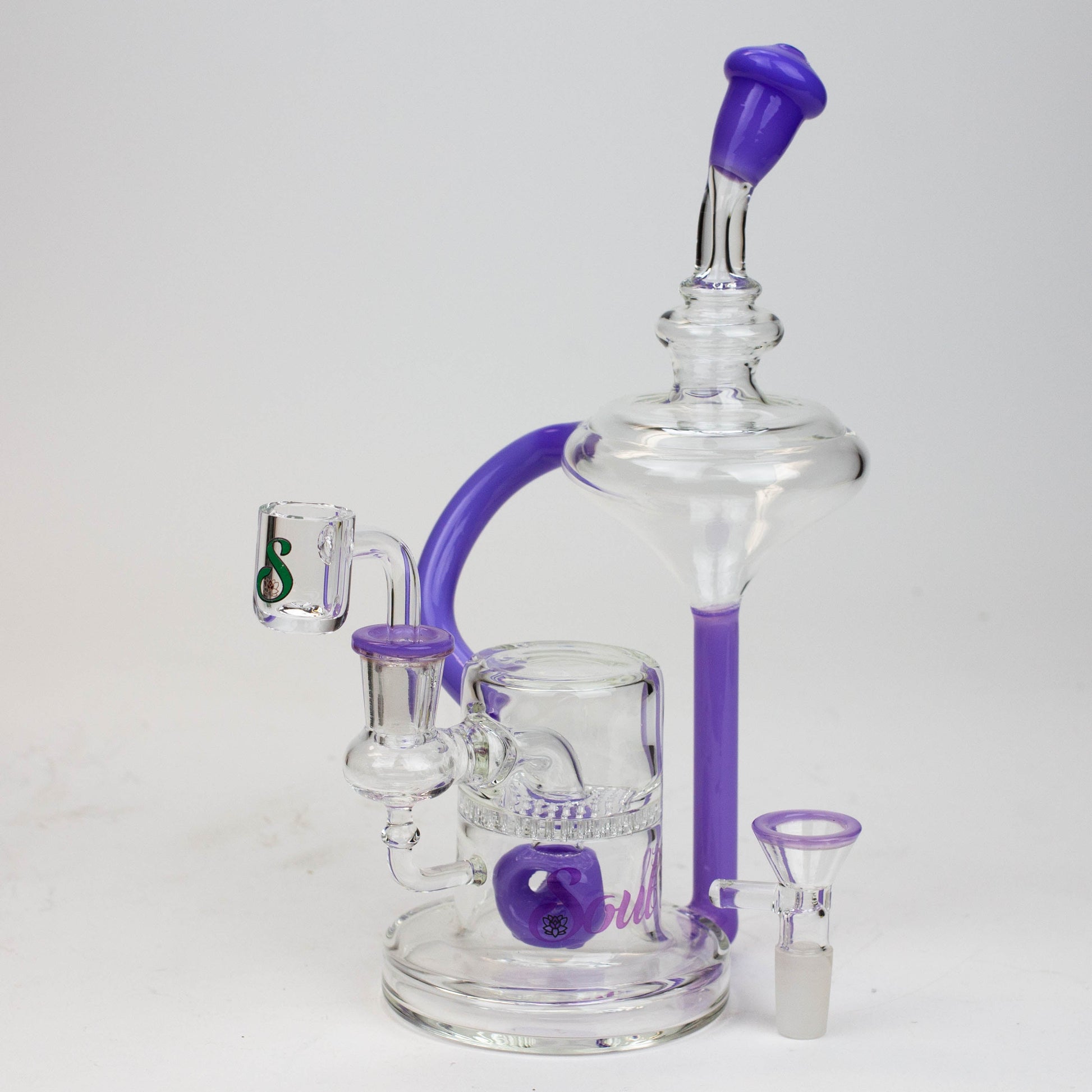 9" SOUL Glass 2-in-1 recycler bong [S2055]_1