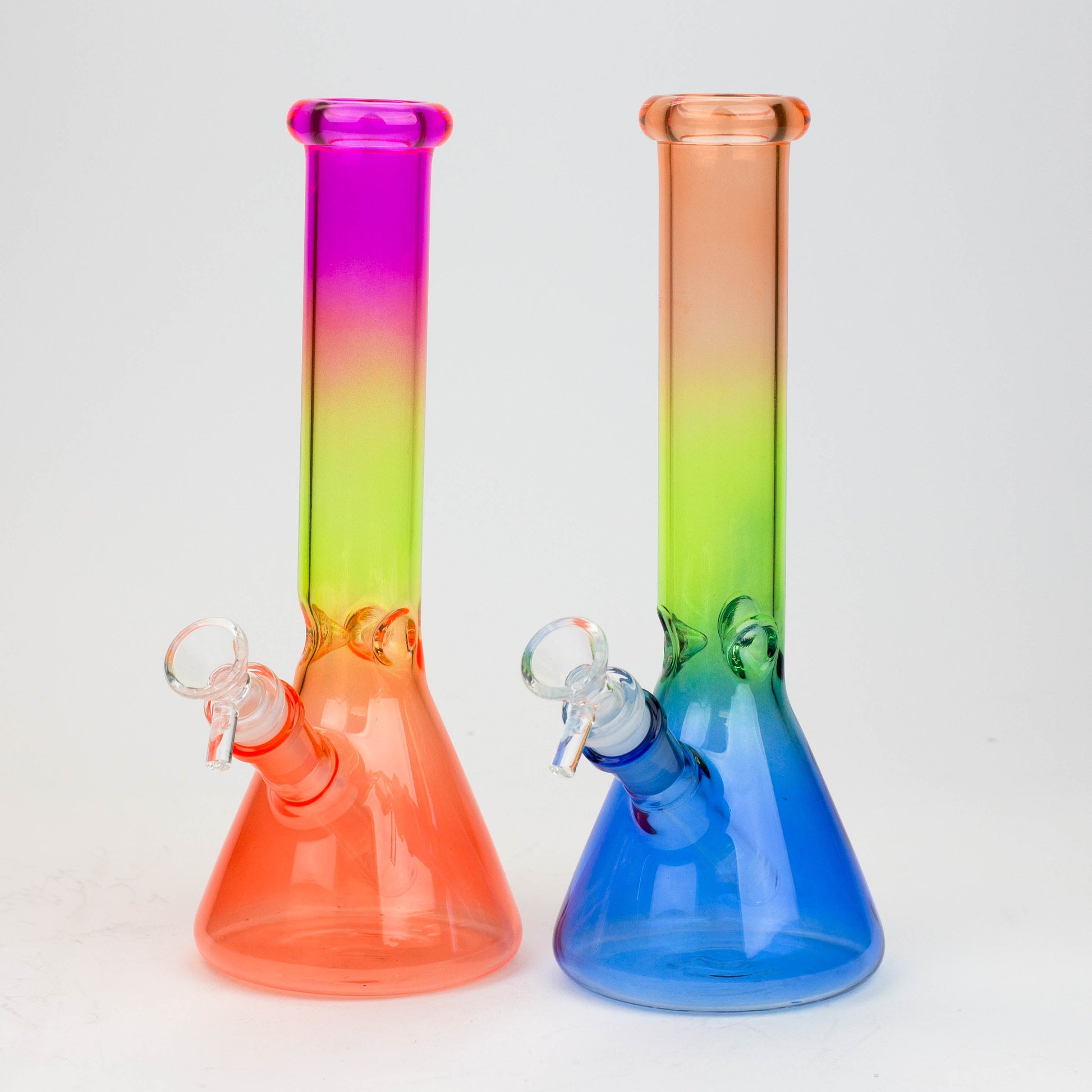 10" Multi color glass water bong_0