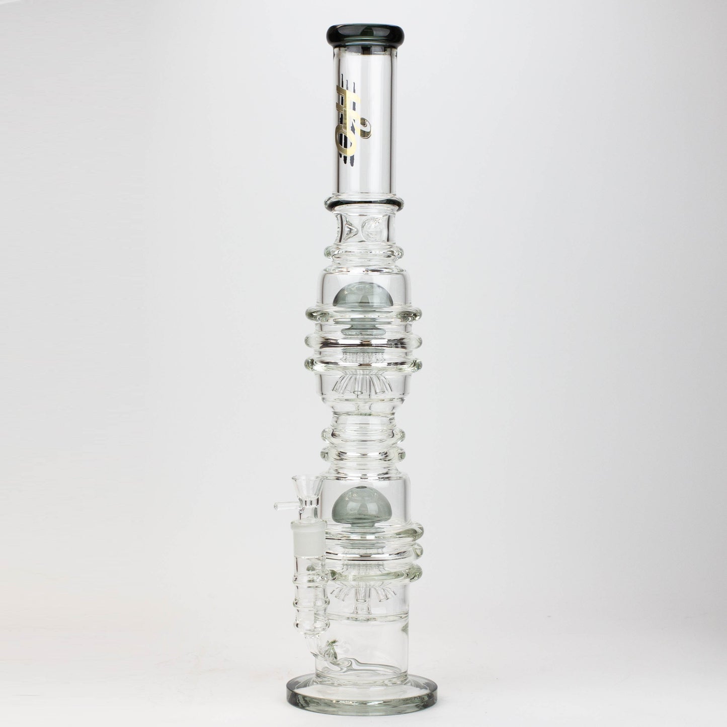 21" H2O  Dual percolator glass water bong [H2O-5004]_7