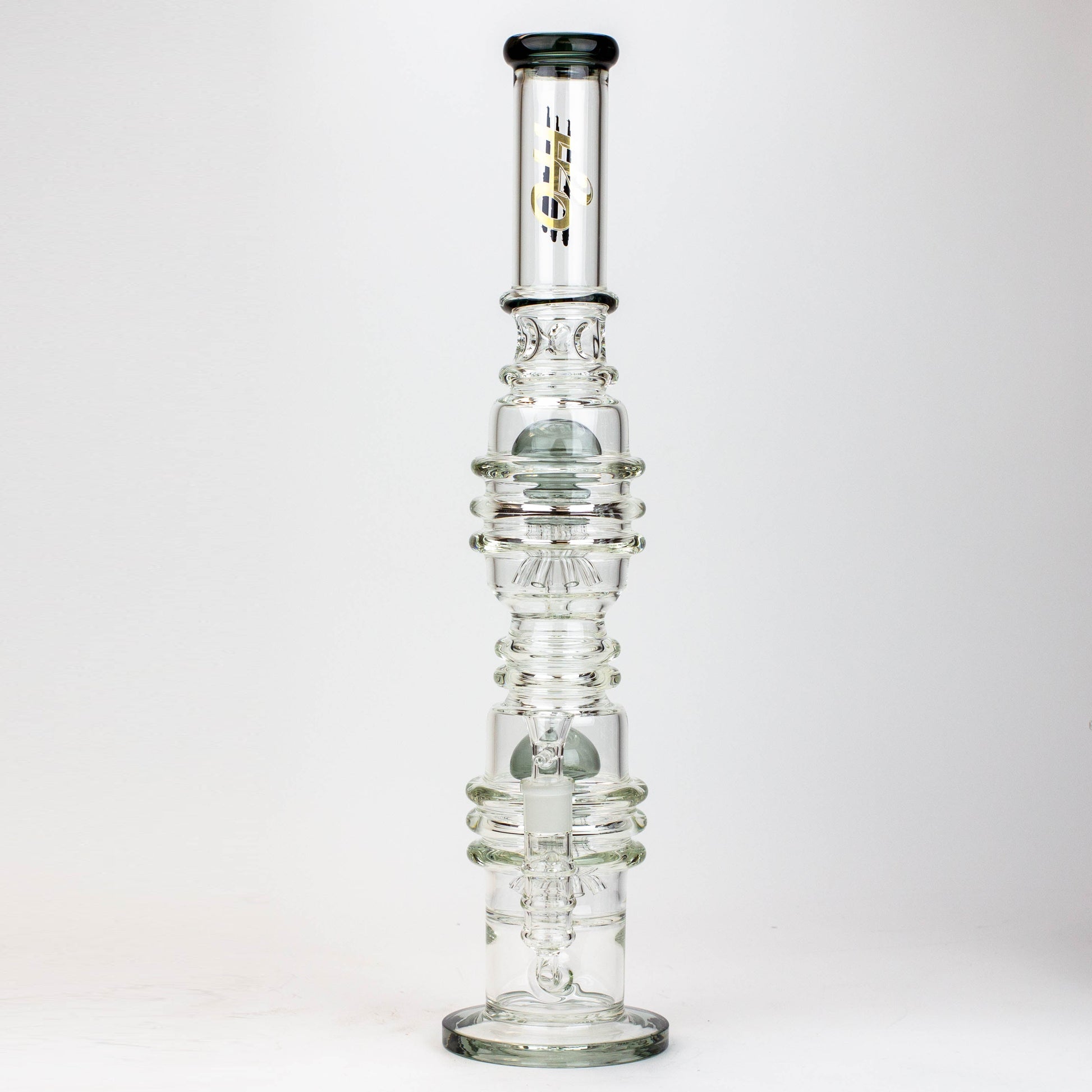 21" H2O  Dual percolator glass water bong [H2O-5004]_9