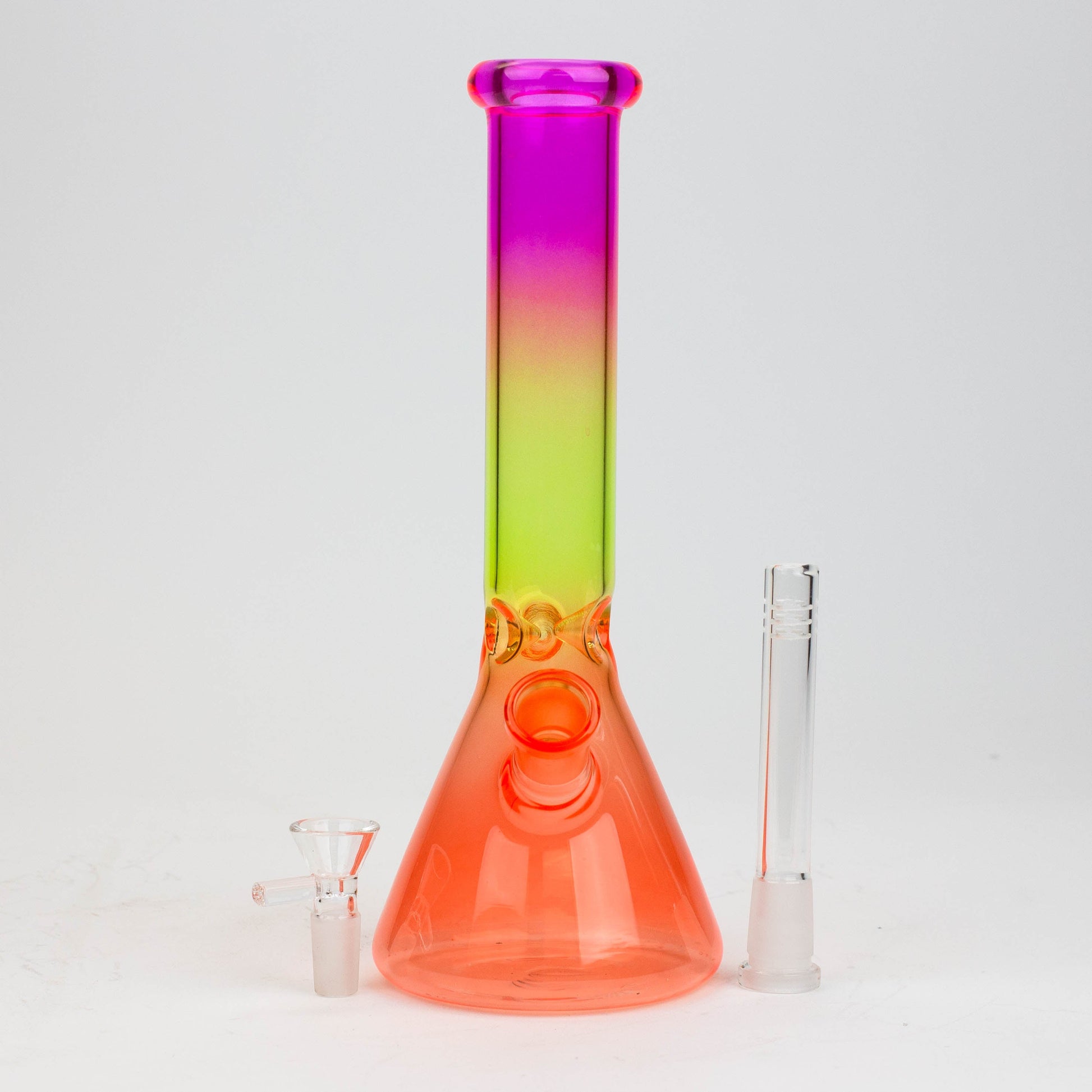 10" Multi color glass water bong_8