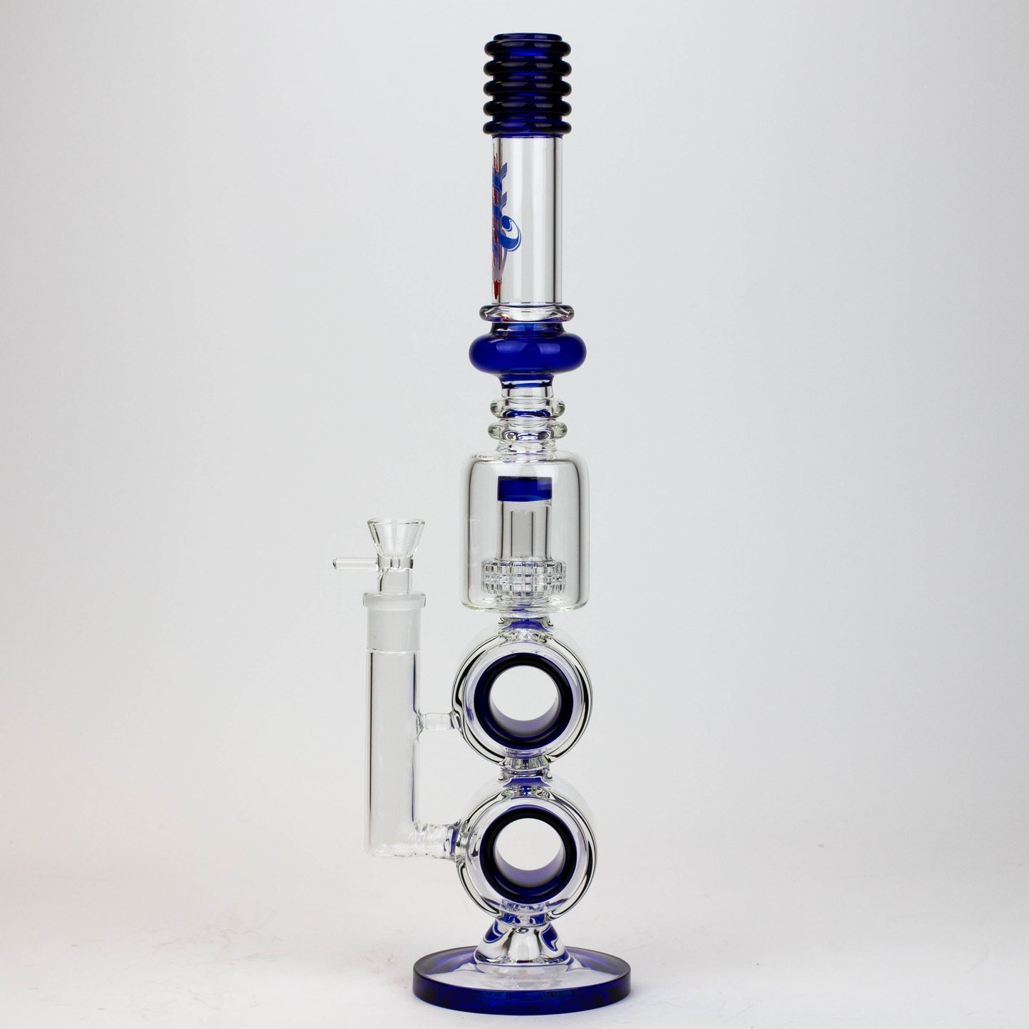 17" H2O Double ring glass water bong [H2O-5006]_7