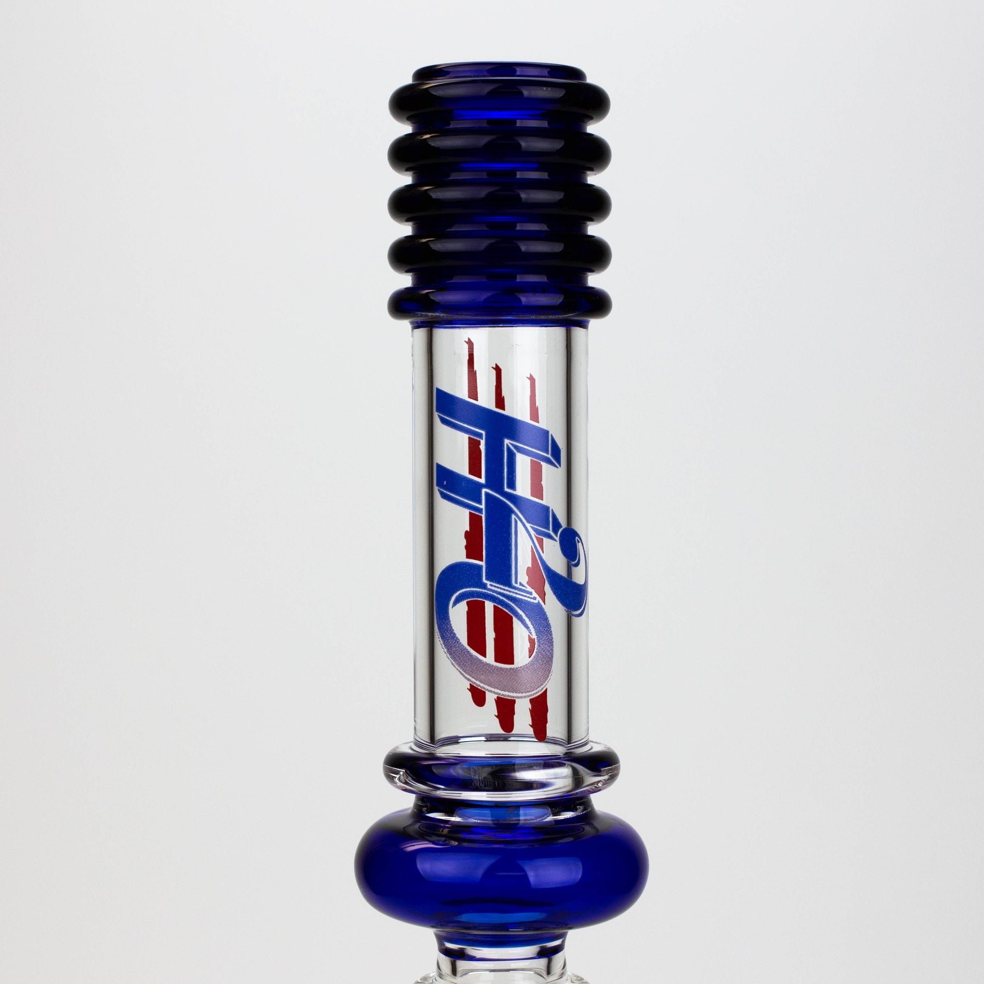 17" H2O Double ring glass water bong [H2O-5006]_9