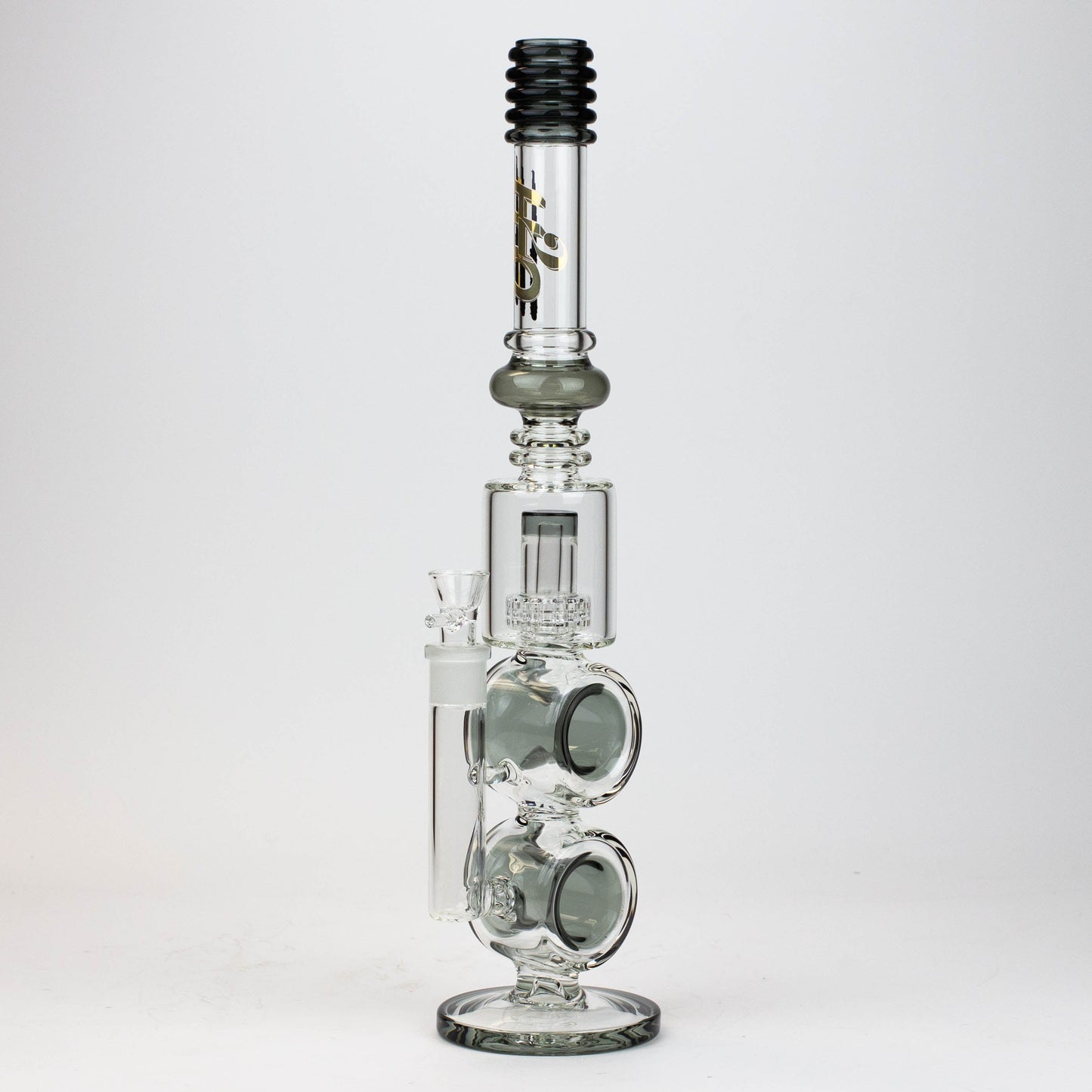 17" H2O Double ring glass water bong [H2O-5006]_6