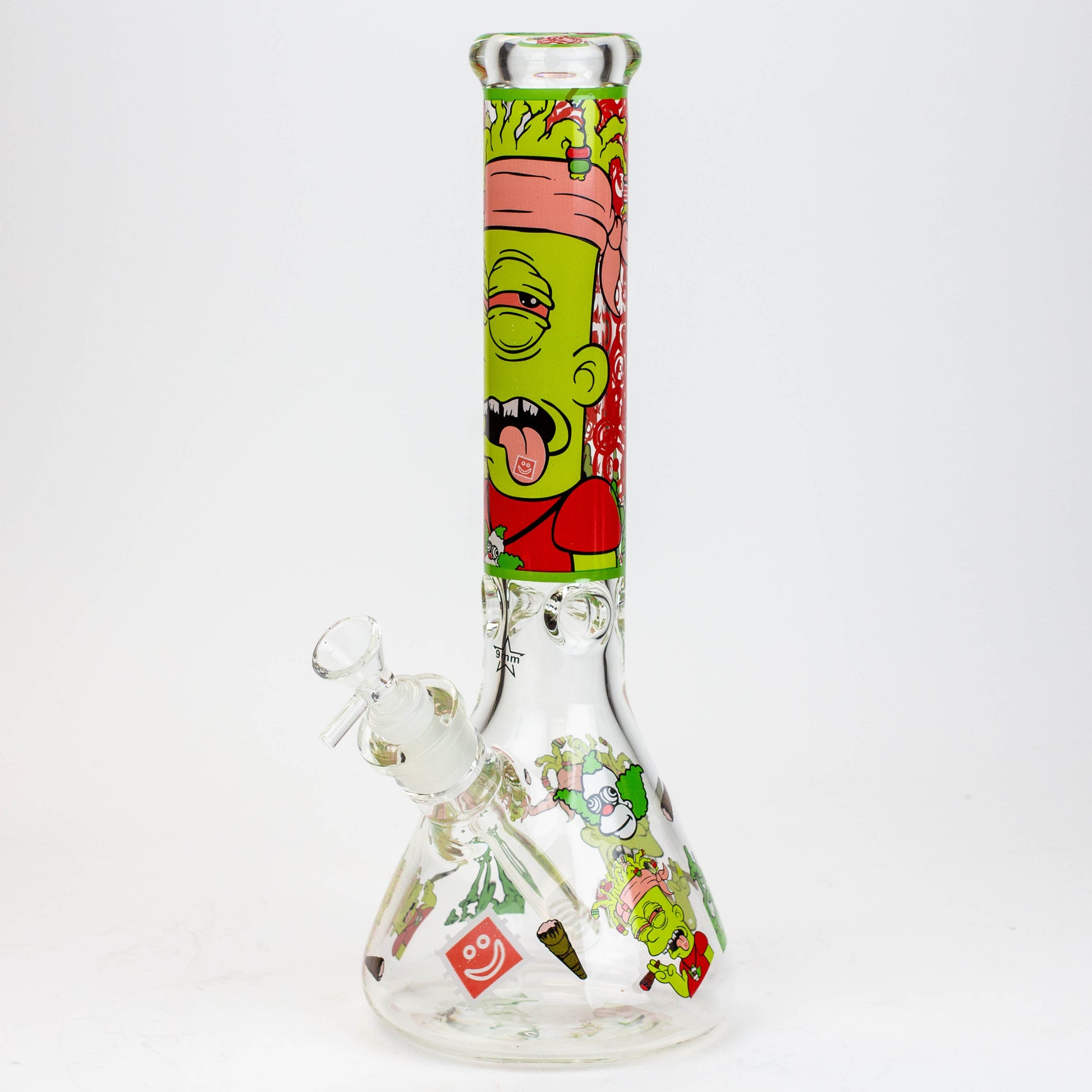 13.5" RM cartoon 9 mm glass beaker water bong_8