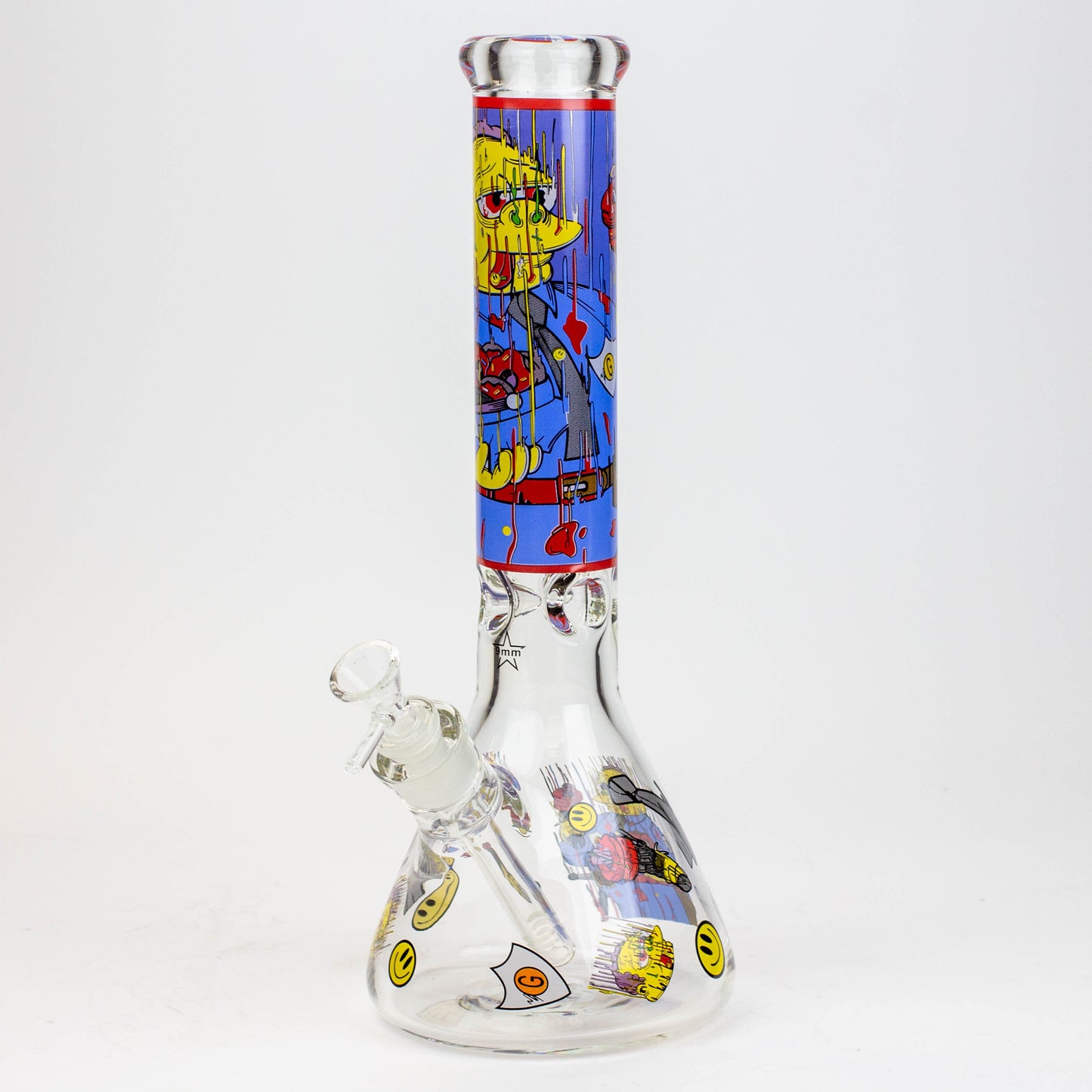 13.5" RM cartoon 9 mm glass beaker water bong_9