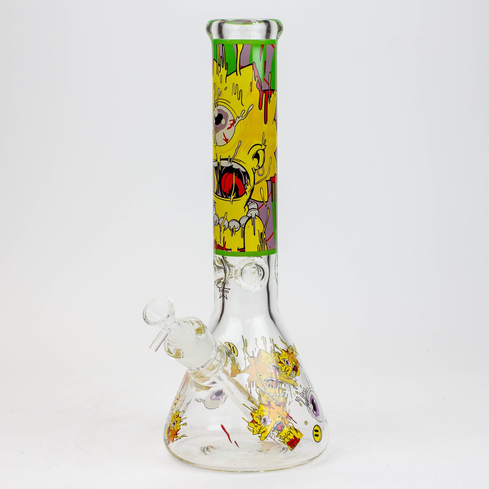 13.5" RM cartoon 9 mm glass beaker water bong_10