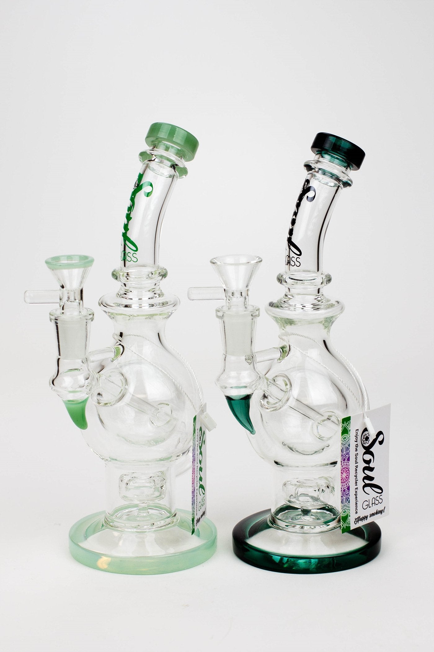 9.5" SOUL Glass 2-in-1 double glass sphere recycler_5