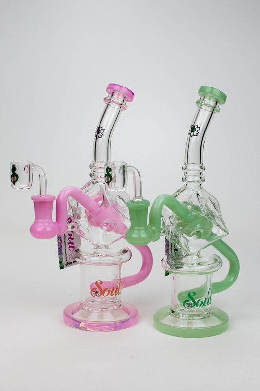 9" SOUL Glass 2-in-1 cube recycler bong_0